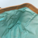 GUCCI GG Canvas Tote Bag Silver Turquoise Blue 113017 Auth 85473-18