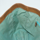 GUCCI GG Canvas Tote Bag Silver Turquoise Blue 113017 Auth 85473-19