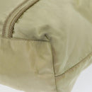 PRADA Hand Bag Nylon Silver Beige Auth 85481-15