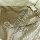 PRADA Hand Bag Nylon Silver Beige Auth 85481-18