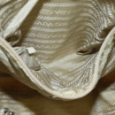 PRADA Hand Bag Nylon Silver Beige Auth 85481-20
