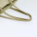 PRADA Hand Bag Nylon Silver Beige Auth 85481-7