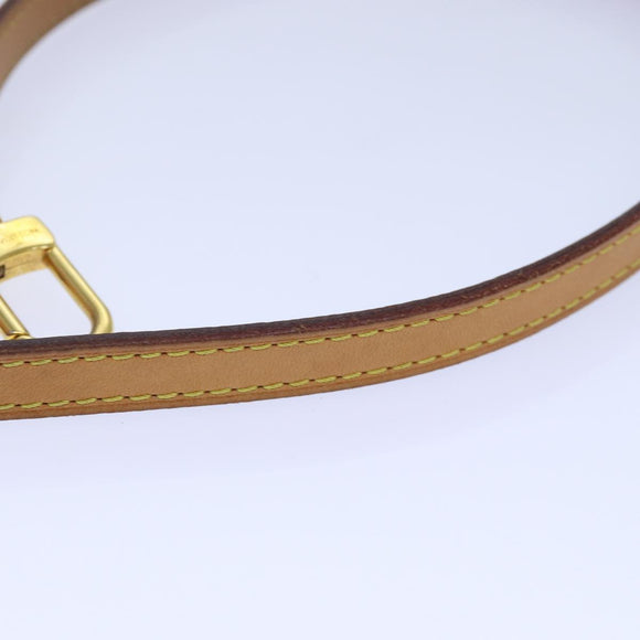 LOUIS VUITTON Adjustable Shoulder Strap Leather 31.1""""""""-36.6"""""""" Beige Auth 85487