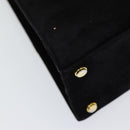 Salvatore Ferragamo Shoulder Bag Suede Black Gold Auth 85492-14