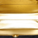 Salvatore Ferragamo Shoulder Bag Suede Black Gold Auth 85492-10