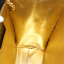 Salvatore Ferragamo Shoulder Bag Suede Black Gold Auth 85492-17