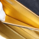 Salvatore Ferragamo Shoulder Bag Suede Black Gold Auth 85492-11