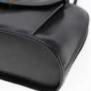 CELINE Handtasche Leder 2way Schwarz Gold Auth 85493-8
