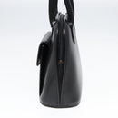 CELINE Handtasche Leder 2way Schwarz Gold Auth 85493-4