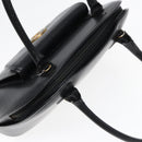CELINE Handtasche Leder 2way Schwarz Gold Auth 85493-6