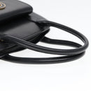 CELINE Handtasche Leder 2way Schwarz Gold Auth 85493-7