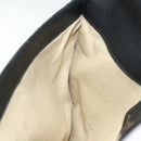 GUCCI Clutch Bag Leather Black Gold Auth 85496-20