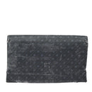 GUCCI Clutch Bag Leather Black Gold Auth 85496-2
