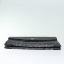 GUCCI Clutch Bag Leather Black Gold Auth 85496-6