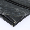 GUCCI Clutch Bag Leather Black Gold Auth 85496-14