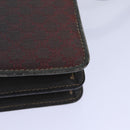 CELINE Macadam Canvas Shoulder Bag Gray Gold Auth 85525-17