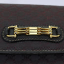 CELINE Macadam Canvas Shoulder Bag Gray Gold Auth 85525-18