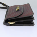 CELINE Macadam Canvas Shoulder Bag Gray Gold Auth 85525-3