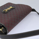 CELINE Macadam Canvas Shoulder Bag Gray Gold Auth 85525-6