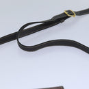 CELINE Macadam Canvas Shoulder Bag Gray Gold Auth 85525-14