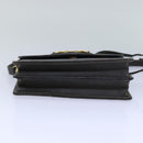 CELINE Macadam Canvas Shoulder Bag Gray Gold Auth 85525-5