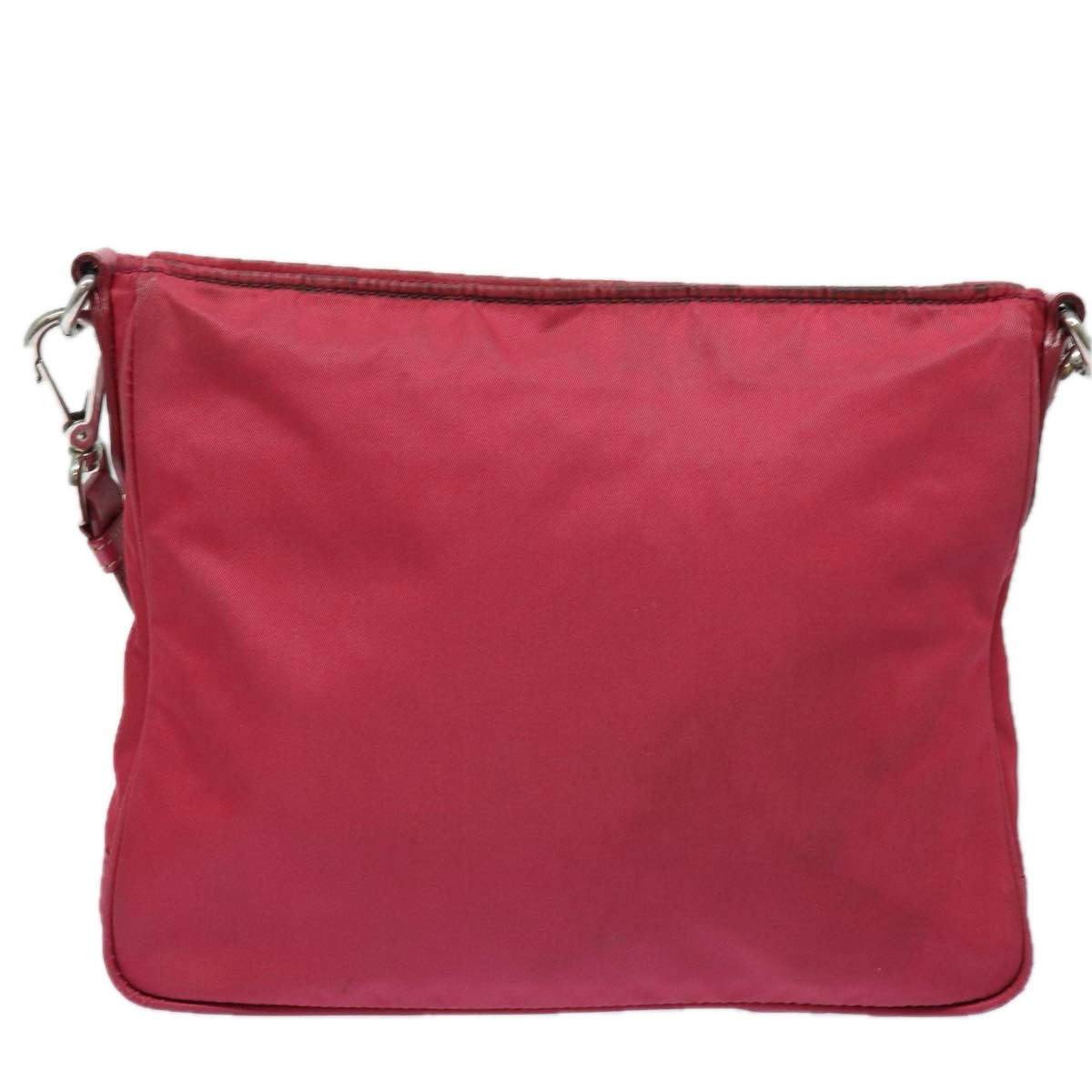 PRADA Shoulder Bag Nylon Pink Silver Auth 85537 - 0