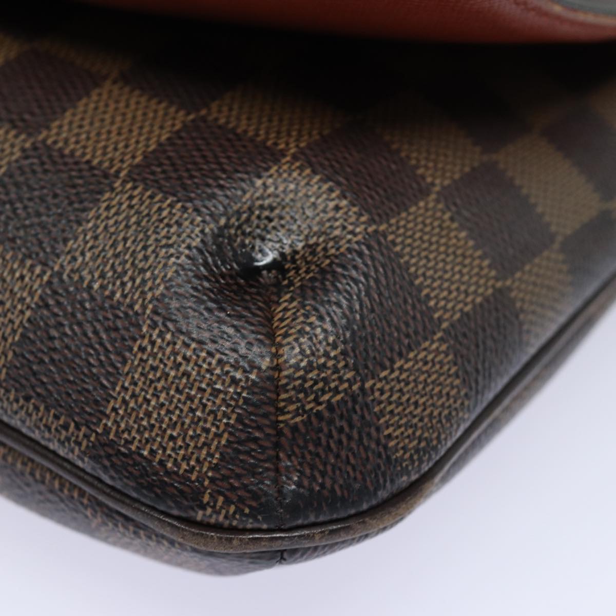 LOUIS VUITTON Damier Ebene Musette Tango Shoulder Bag N51301 LV Auth 85566