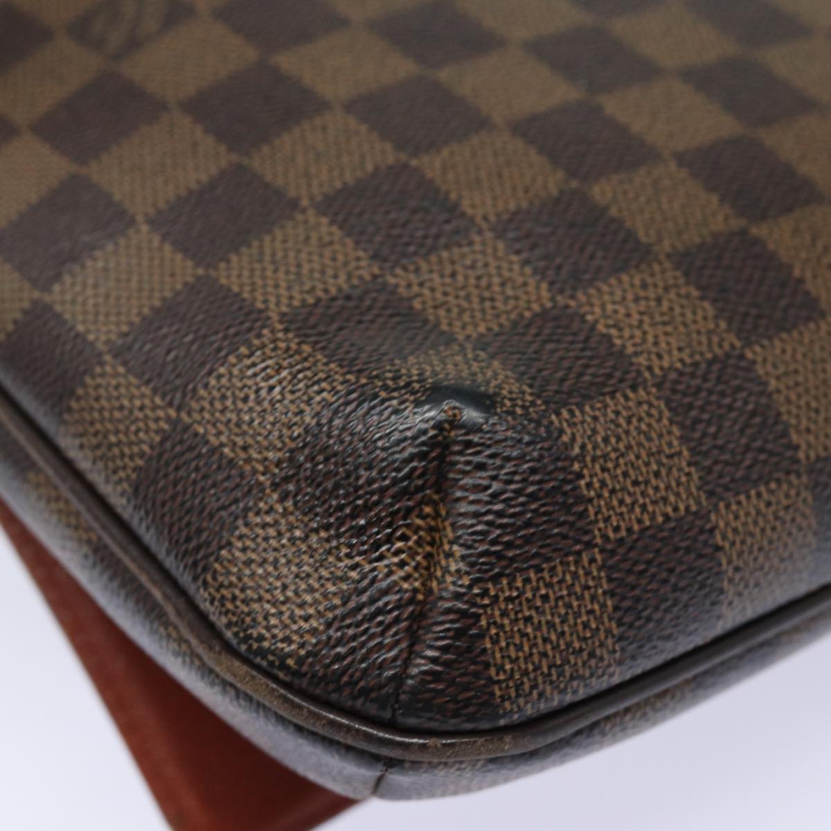 LOUIS VUITTON Damier Ebene Musette Tango Shoulder Bag N51301 LV Auth 85566