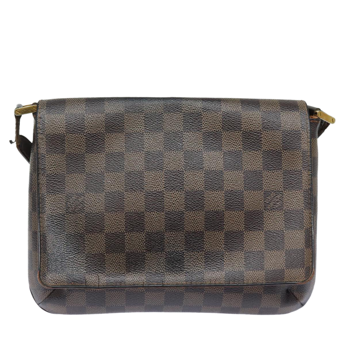 LOUIS VUITTON Damier Ebene Musette Tango Shoulder Bag N51301 LV Auth 85566