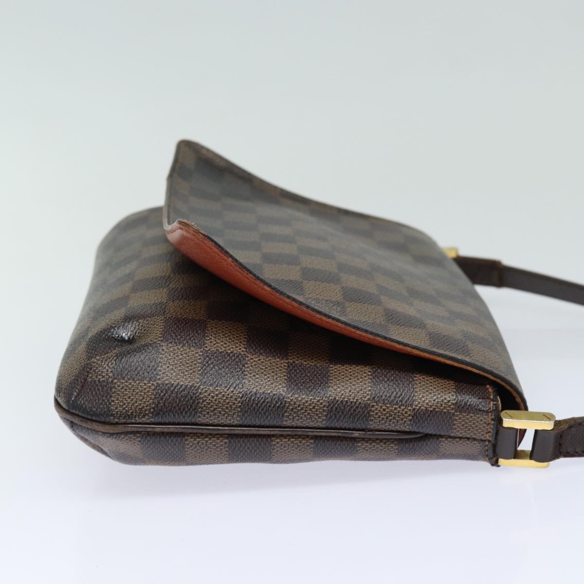 LOUIS VUITTON Damier Ebene Musette Tango Shoulder Bag N51301 LV Auth 85566