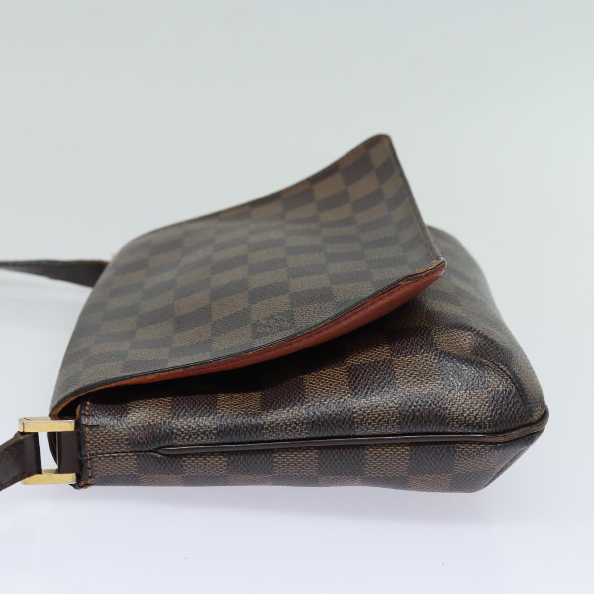 LOUIS VUITTON Damier Ebene Musette Tango Shoulder Bag N51301 LV Auth 85566