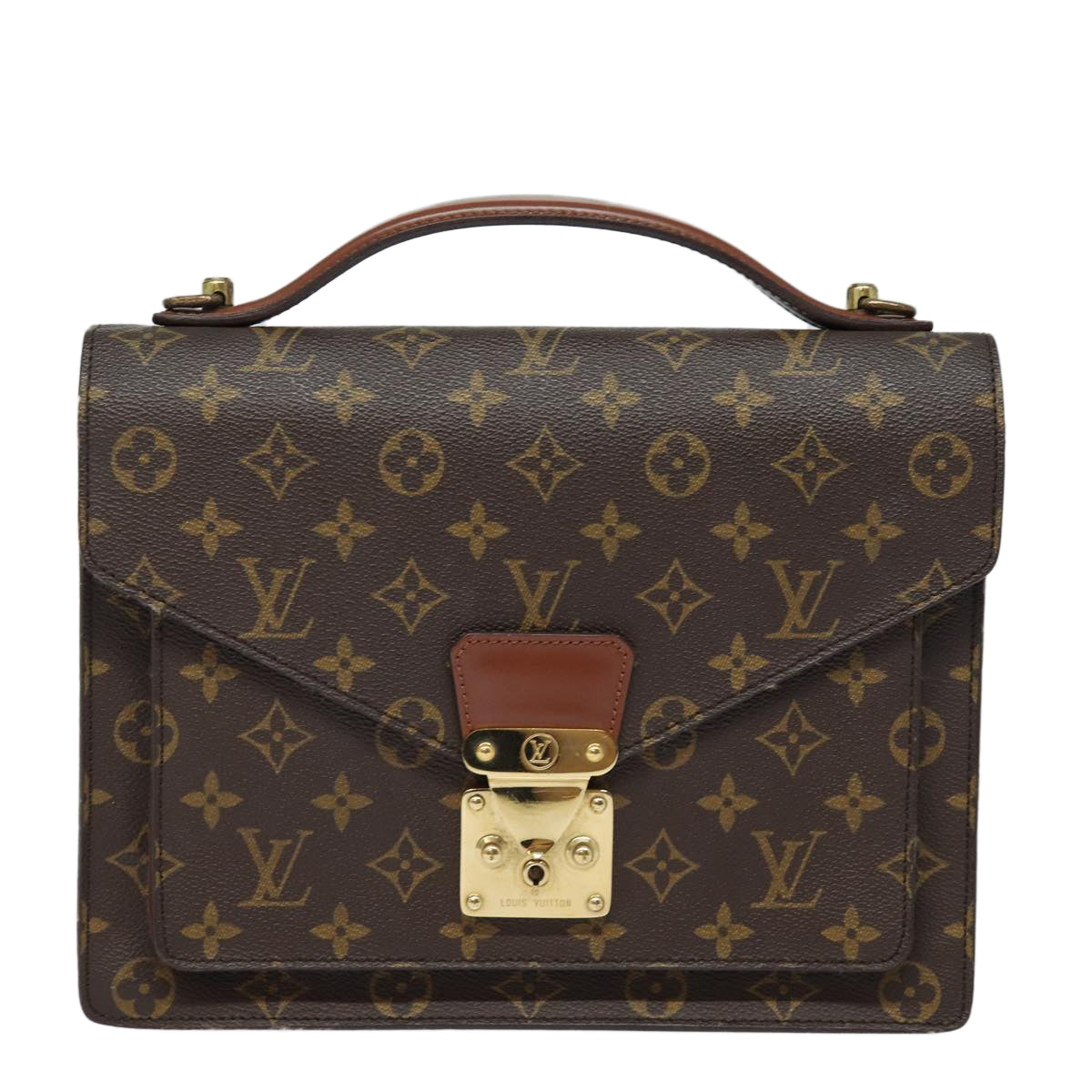 LOUIS VUITTON Monogram Monceau 28 Hand Bag 2way M51185 LV Auth 85572