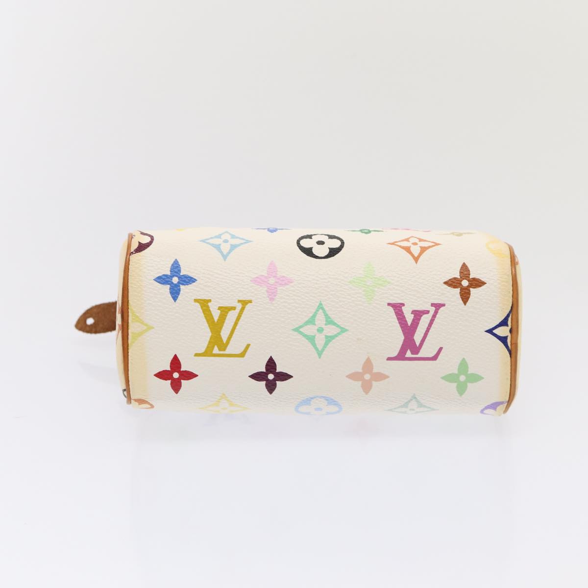 LOUIS VUITTON Monogram Multicolor Mini Speedy Hand Bag White M92645 Auth 85576