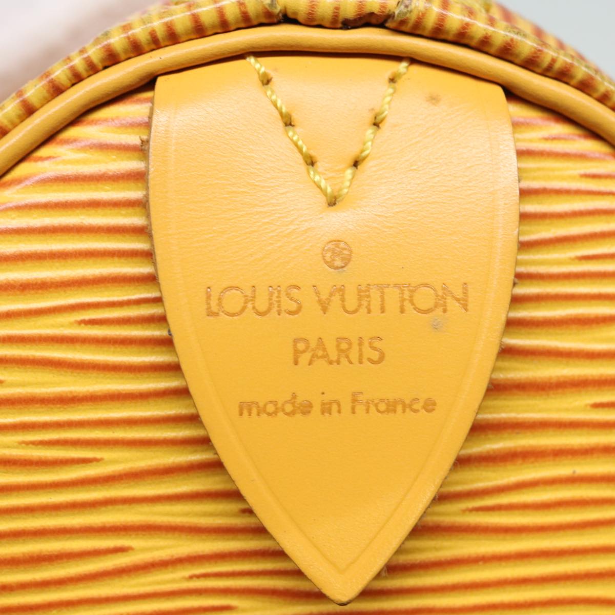 LOUIS VUITTON Epi Speedy 25 Hand Bag Tassili Yellow M43019 LV Auth 85587