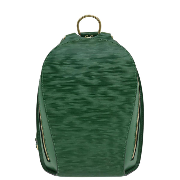LOUIS VUITTON Epi Mabillon Backpack Green M52234 LV Auth 85593V