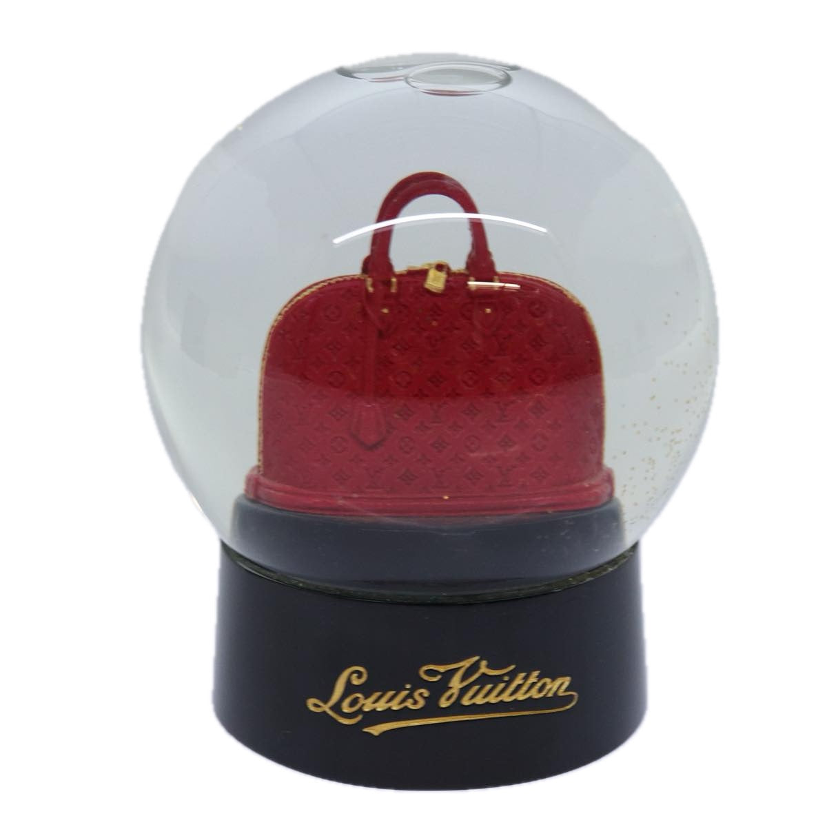 LOUIS VUITTON Snow Globe Alma VIP Limited Clear Red LV Auth 85596