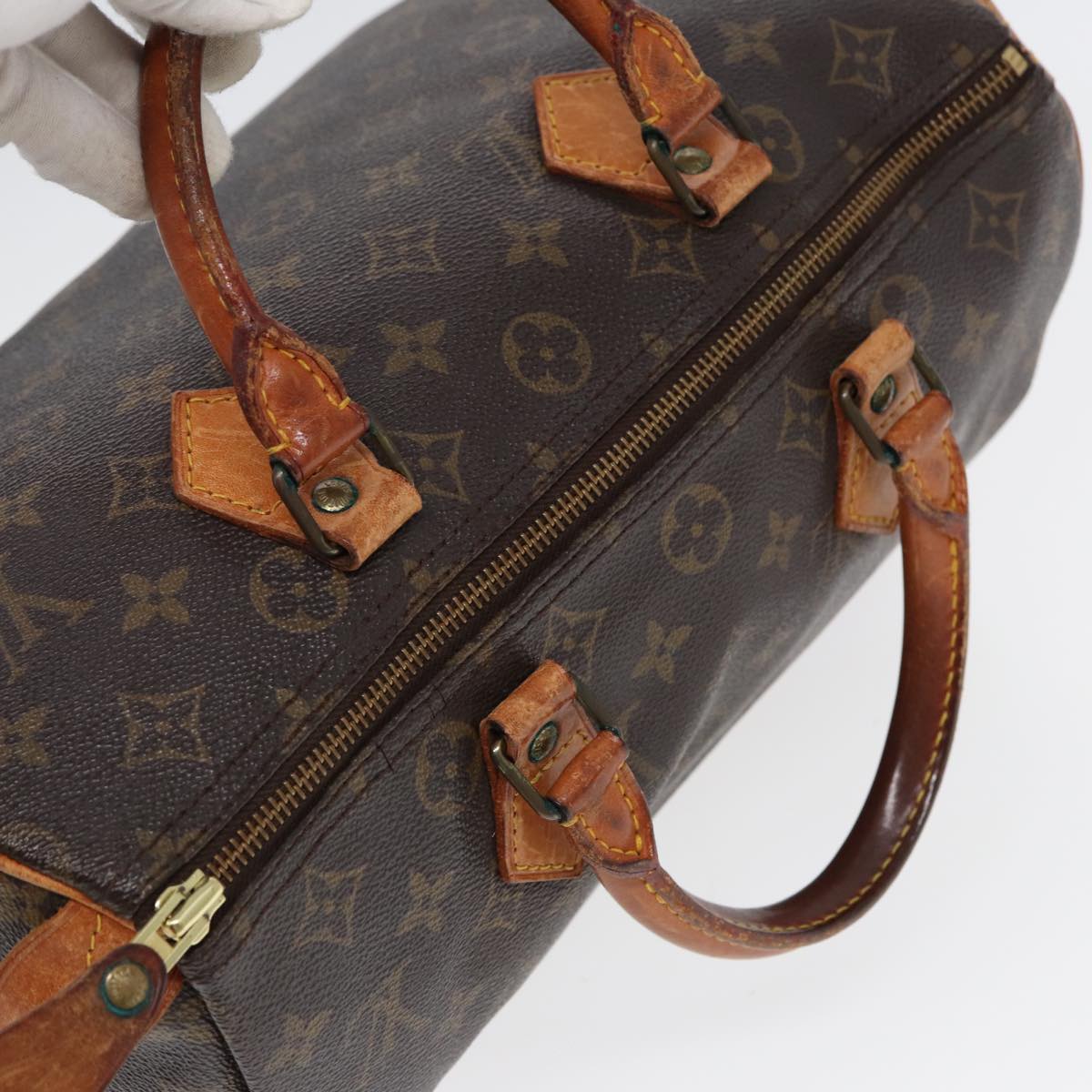 LOUIS VUITTON Monogram Speedy 30 Hand Bag M41526 LV Auth 85605