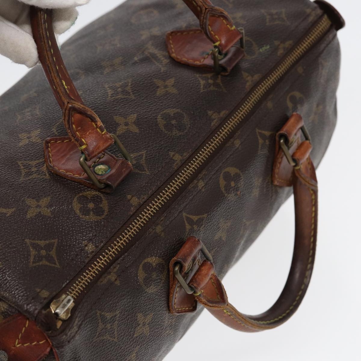 LOUIS VUITTON Monogram Speedy 30 Hand Bag M41526 LV Auth 85610