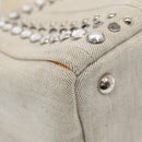 PRADA Bijoux Canapa PM Hand Bag Canvas 2way Gray Silver Auth 85622-9