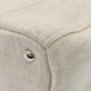 PRADA Bijoux Canapa PM Hand Bag Canvas 2way Gray Silver Auth 85622-15