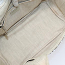 PRADA Bijoux Canapa PM Hand Bag Canvas 2way Gray Silver Auth 85622-10