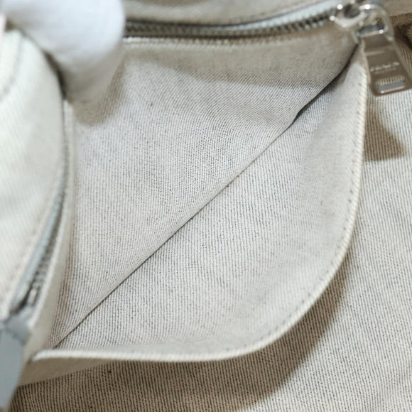 PRADA Bijoux Canapa PM Hand Bag Canvas 2way Gray Silver Auth 85622