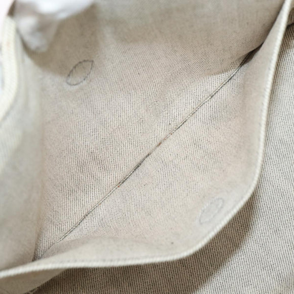 PRADA Bijoux Canapa PM Hand Bag Canvas 2way Gray Silver Auth 85622