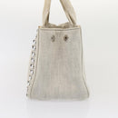 PRADA Bijoux Canapa PM Hand Bag Canvas 2way Gray Silver Auth 85622-3