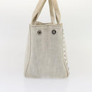 PRADA Bijoux Canapa PM Hand Bag Canvas 2way Gray Silver Auth 85622-4