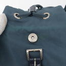 PRADA Backpack Nylon Blue Silver Auth 85634-21