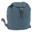 PRADA Backpack Nylon Blue Silver Auth 85634-1