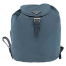 PRADA Backpack Nylon Blue Silver Auth 85634-13