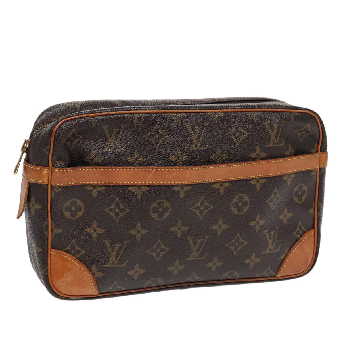 LOUIS VUITTON Monogram Compiegne 28 Clutch Bag M51845 LV Auth 85645