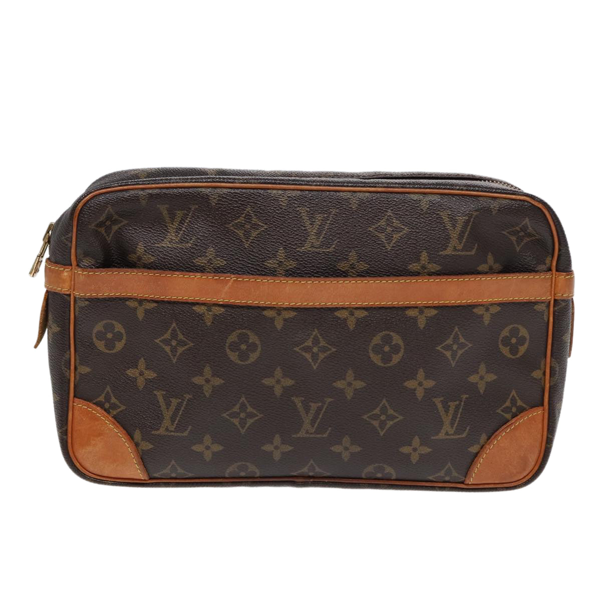 LOUIS VUITTON Monogram Compiegne 28 Clutch Bag M51845 LV Auth 85645